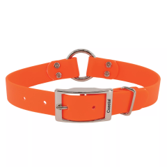 Water & Woods Waterproof Dog Collar with Center Ring - 18" Orange