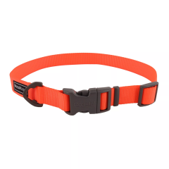 Water & Woods 1" x 18"-26" Adjustable Dog Collar - Safety Orange