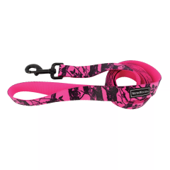 Water & Woods Blaze  6' Patterned Dog Leash - Neon Pink Tree