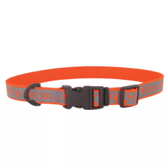 Water & Woods 1" x 18"-26" Adjustable Reflective Dog Collar - Orange