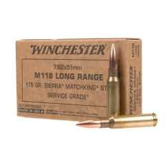 Winchester M118 7.62x51mm 175gr Sierra Matchking HPBT - 20 Rounds