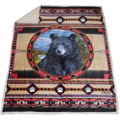 Ramatex Micro Mink Sherpa Bear Ridge Throw 50" x 60"