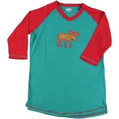 Lazy One Patterned Moose Tall Tee