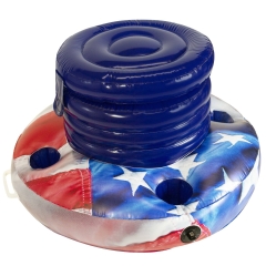 PoolCandy Inflatable Floating Stars & Stripes Drink Cooler