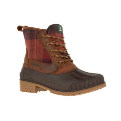 Kamik Women's Sienna Mid Winter Boots-Dark Brown/Red Plaid-7