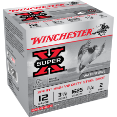 Winchester Super X Xpert 12 Ga 3 1/2" 1 1/4oz 2 Steel Shot - 25 Rounds