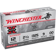 Winchester Super X  Buckshot 12 Ga 2 3/4" 00 Buck - 5 Rounds