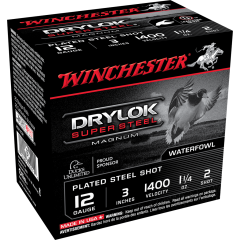 Winchester Drylock Super Steel Magnum 12 Ga 3" 1 1/4oz 4 Shot - 25 Rounds