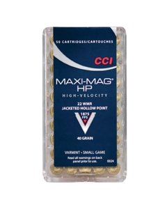 CCI Maxi-Mag HP 22 WMR 40 Grain JHP