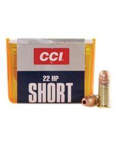 CCI 22 Short 27 Grain Copper Plated Hollow Point - Box of 100