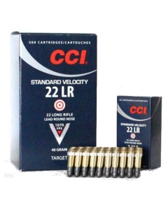 CCI Standard Velocity 22 LR 40 GR Lead Round Nose - 50 Rounds