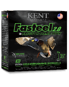 Kent Fasteel 2.0 Precision Plated Waterfowl 12Ga 3.5" 1 3/8oz 2 Shot - 25 Rounds