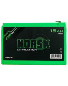 Norsk 12V 15aH Lithium Ion Battery with Dual USB Ports