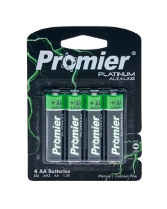 LitezAll Promier AA Platinum Alkaline Battery 4 Pack