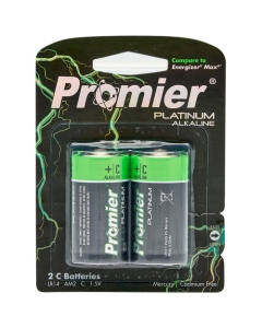 Promier C Platinum Alkaline Battery 2 Pack