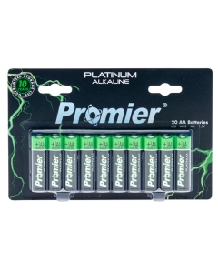 Promier AA Platinum Alkaline Battery 20 Pack