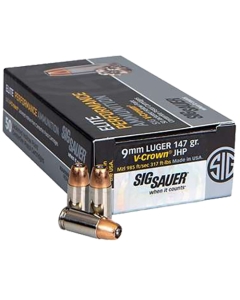 Sig Sauer Elite V-Crown 9mm Luger 147 gr Jacketed Hollow Point - 50 Rounds