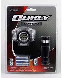Dorcy 7 LED Headlight and 9 LED Flashlight Combo