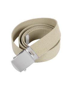 Rothco 54 Inch Military Web Belts - Chrome Buckle / Khaki