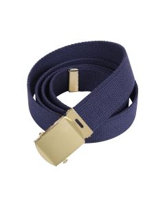 Rothco 54 Inch Military Web Belts - Gold Buckle / Navy