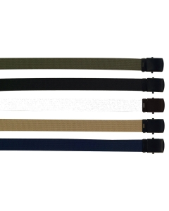 Rothco Military Web Belts w/ Black Buckle - 54 Inch / Black