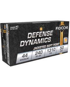 Fiocchi Defense Dynamics 44 Rem Mag 240gr Jacketed Soft Point - 250 Rounds