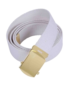 Rothco 54" Military Web Belt - White/Gold