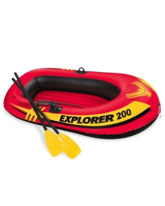 Intex Explorer 200 2-Person Inflatable Boat Set with French Oars and Mini Air Pump