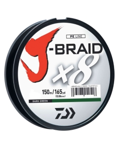 Daiwa J-Braid 165yd 8-Strand Woven Round Braid Line