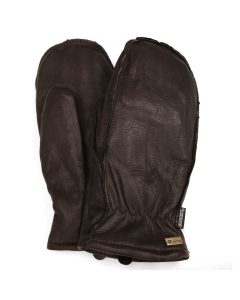 Ganka Womens Deerskin Leather Mittens w/ Polar Fleece