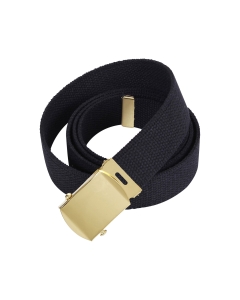 Rothco 54 Inch Military Web Belts - Gold Buckle / Black