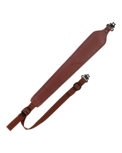 Allen Deer Head Padded Leather Rifle Sling with Swivels