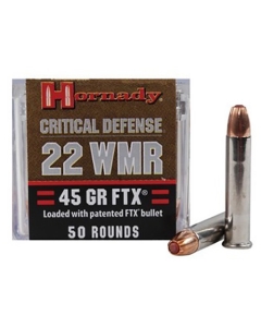 Hornady Critical Defense 22 WMR 45 Grain FTX - 50 Rounds