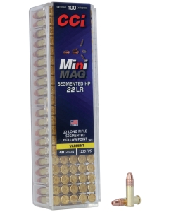 CCI Mini-Mag Segmented HP 22 LR 40gr - 100 Rounds
