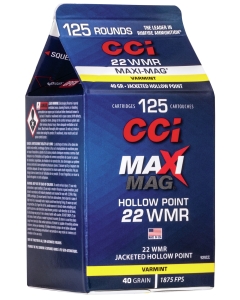 CCI Maxi-Mag 22 WMR 40gr Hollow Point - 125 Rounds