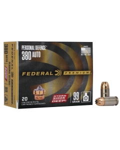 Federal Premium Personal Defense 380 Auto 99gr Hydra-Shok Deep - 20 Rounds