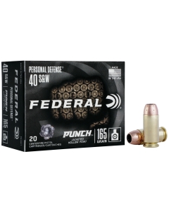 Federal Personal Defense Punch 40 S&W 165gr Hollow Point - 20 Rounds