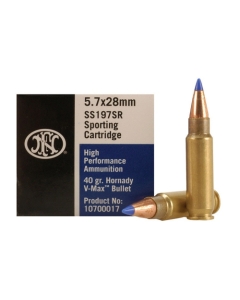 FN 5.7x28mm SS197SR 40 Grain Hornady V-Max 50 Rounds