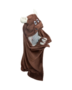 Lazy One Moose Critter Hooded Blanket