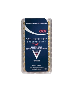 CCI Velocitor 22 Long Rifle 40 Grain Plated Lead Hollow Point - Box of 50
