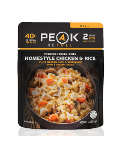 Peak Refuel Premium Freeze Dried Homestyle Chicken & Rice