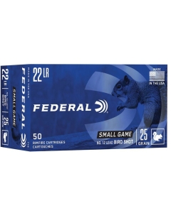 Federal Small Game 22 LR 25 Grain #12 Shot Shotshell - 50 Rounds