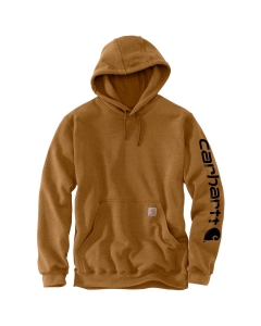 Carhartt Mens Midweight Signature Sleeve Logo Hooded Sweatshirt