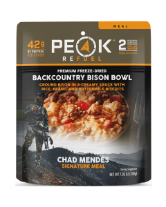 Peak Refuel Premium Freeze Dried Chad Mendez Backcountry Bison Bowl