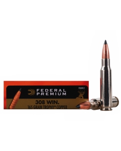 Federal Vital-Shok 308 Winchester 165 Grain Copper Tip Boat Tail - 20 Rounds