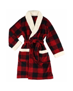 Lazy One Moose Plaid Adult Robe