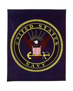 Rothco Military Insignia Fleece Blankets - Navy