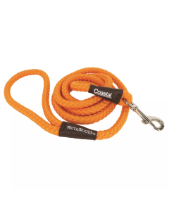 Water & Woods 6' Braided Rope Snap Dog Leash - Safety Orange