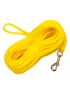 Water & Woods 50' Hollow Poly Braided Dog Check Cord - Yellow