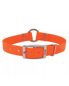 Water & Woods Waterproof Dog Collar with Center Ring - 24" Orange